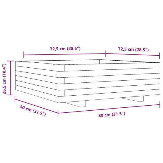 Jardiniere plastique Randel Blanc 80 X 80 X 26,5 cm 1-personnes - P87211B - Image 10