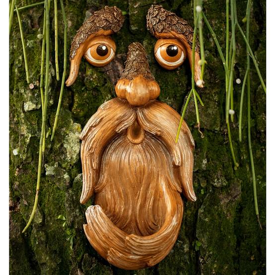 Mangeoire à oiseaux-Décoration visage d'arbre - Polyresine résistante - Mangeoire oiseaux - Living123 - Image 3