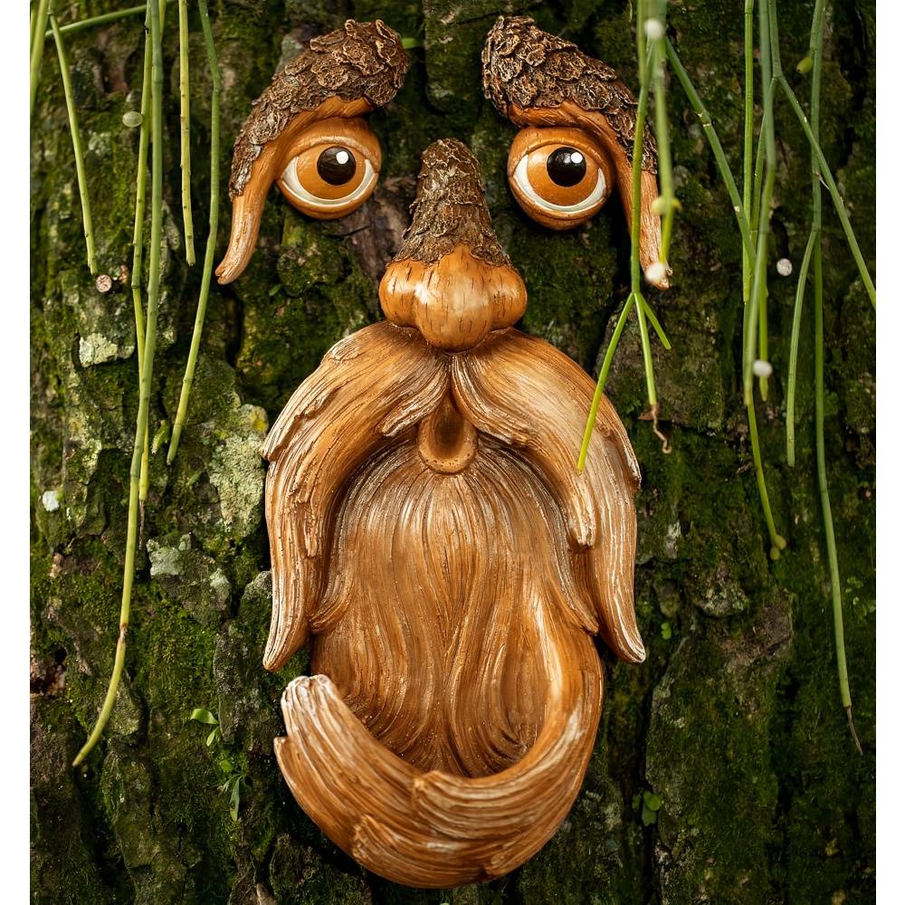 Mangeoire à oiseaux-Décoration visage d'arbre - Polyresine résistante - Mangeoire oiseaux - Living123 - Image 3