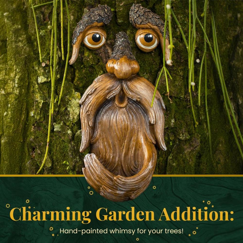 Mangeoire à oiseaux-Décoration visage d'arbre - Polyresine résistante - Mangeoire oiseaux - Living123 - Image 4