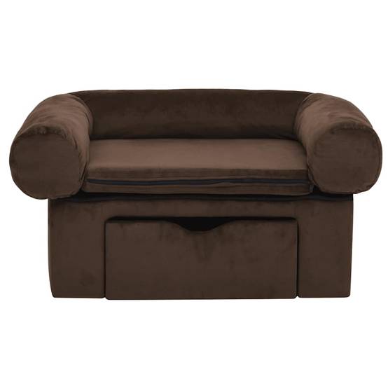 Panier velours marron 75 x 50 x 38 cm - Prolenta premium p377.0 - Image 3