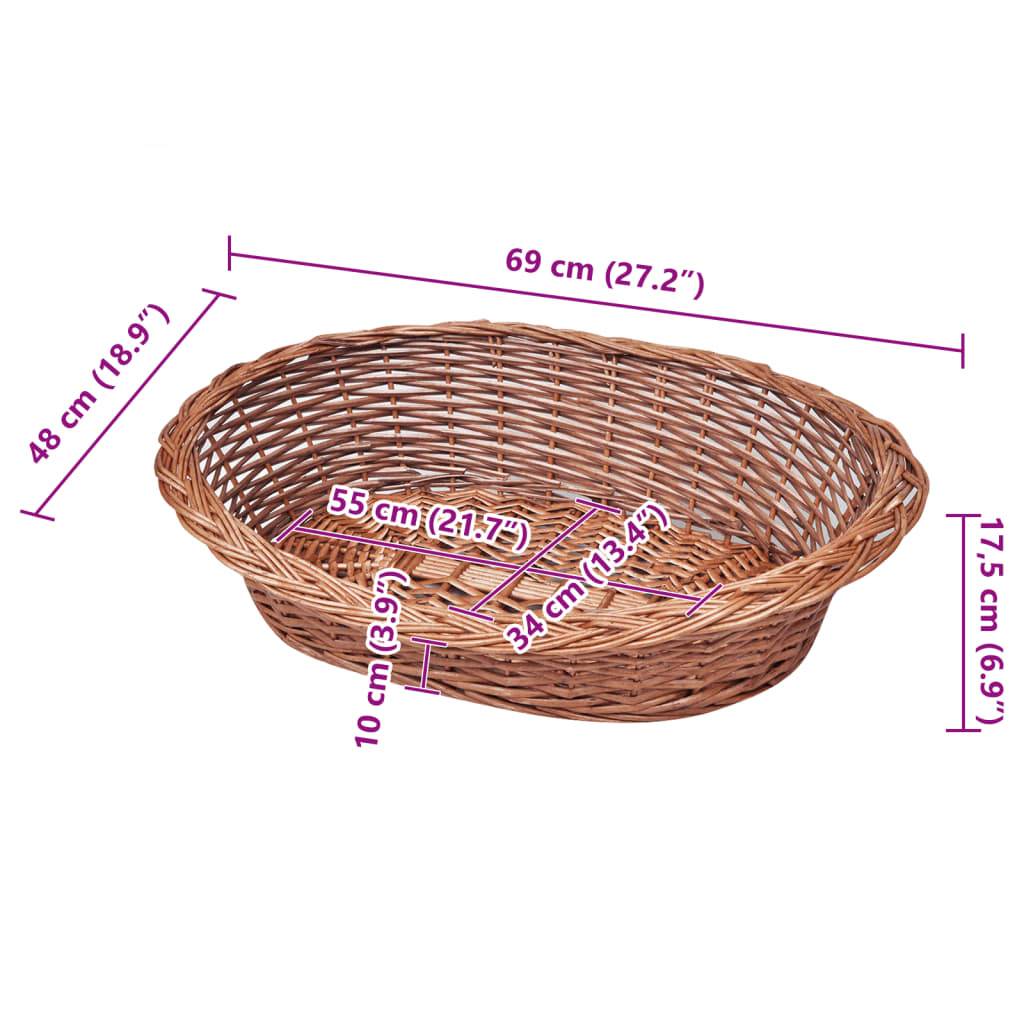 Panier pour animaux saule naturel 69 x 48 x 17.5 cm - PANGIVO - Image 6