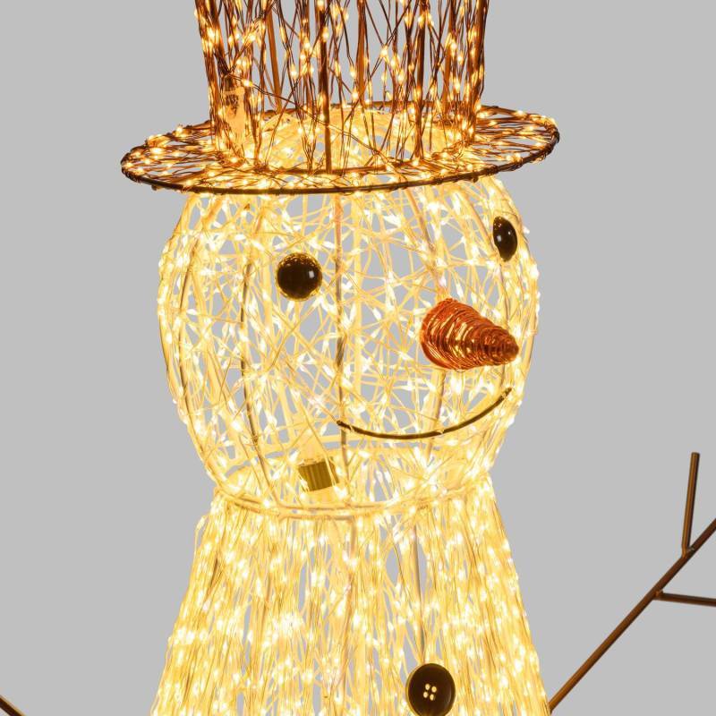 Lotti - Bonhomme de Neige lumineux 3D H100cm Métal Pro 4700 MicroLED haute luminosité FlashLED Diamond Lotti - Imagen 3