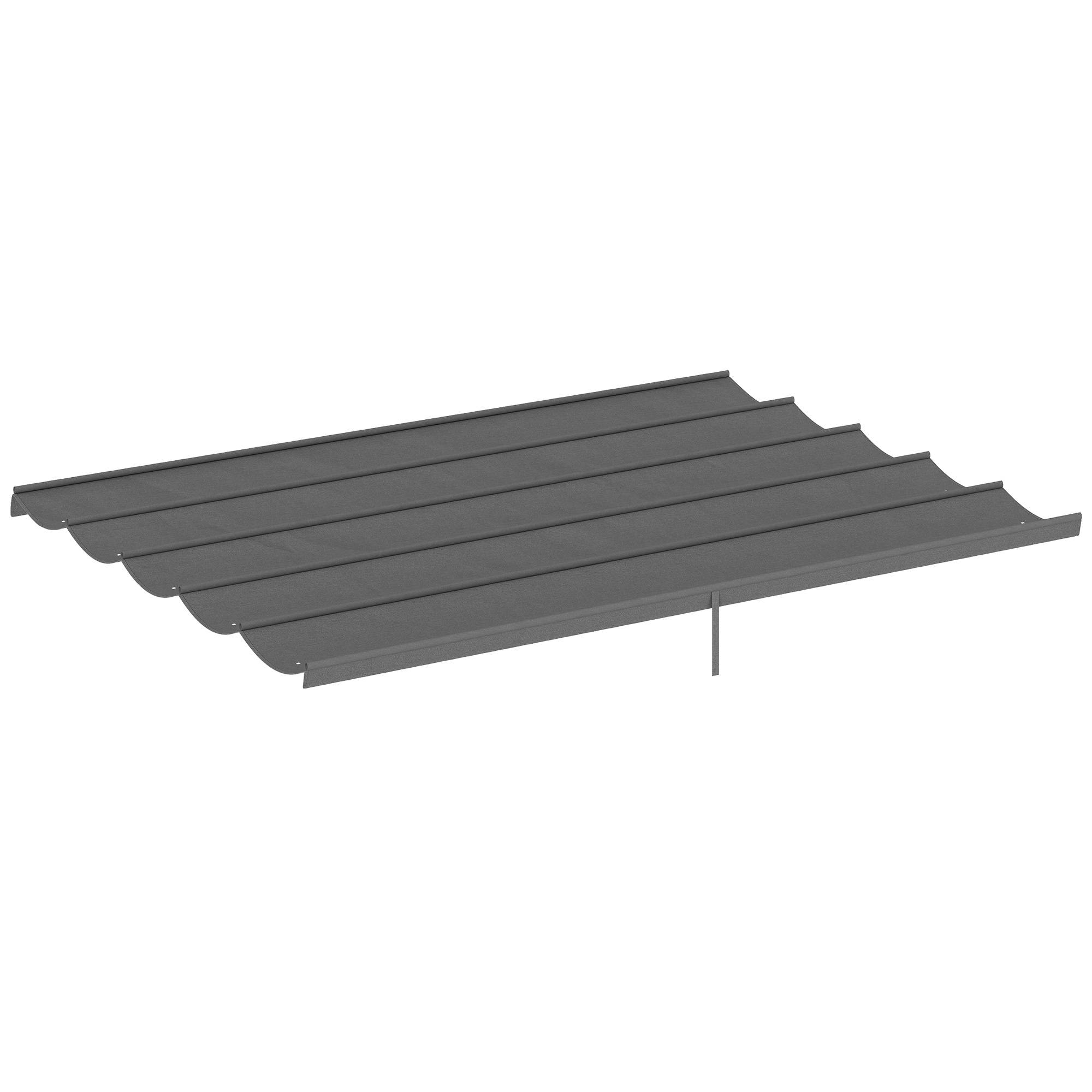ComfortXL - Toile de toit rechange polyester pour pergola rétractable 350x260cm gris clair - ComfortXL Outdoor Living - Image 2