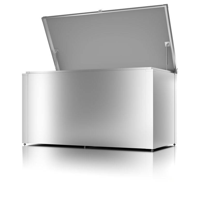 Guardi - Coffre haut de rangement polyvalent - taille M - Argent métallisé - 159x76,5x82,2 - acier Guardi - Imagen 2