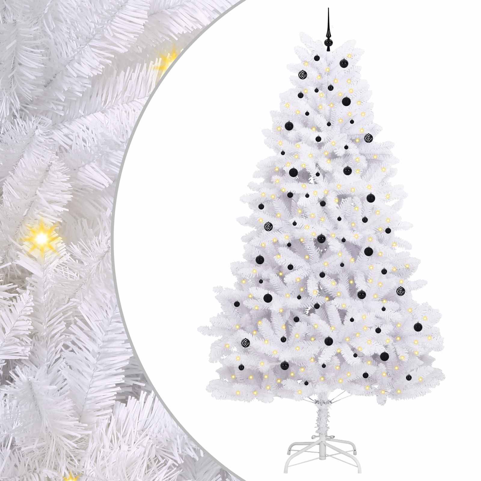 Sapin de Noël | Arbre de Noël Artificiel à Branches Articulées Blanc 300 cm Maison Chic - Image 1