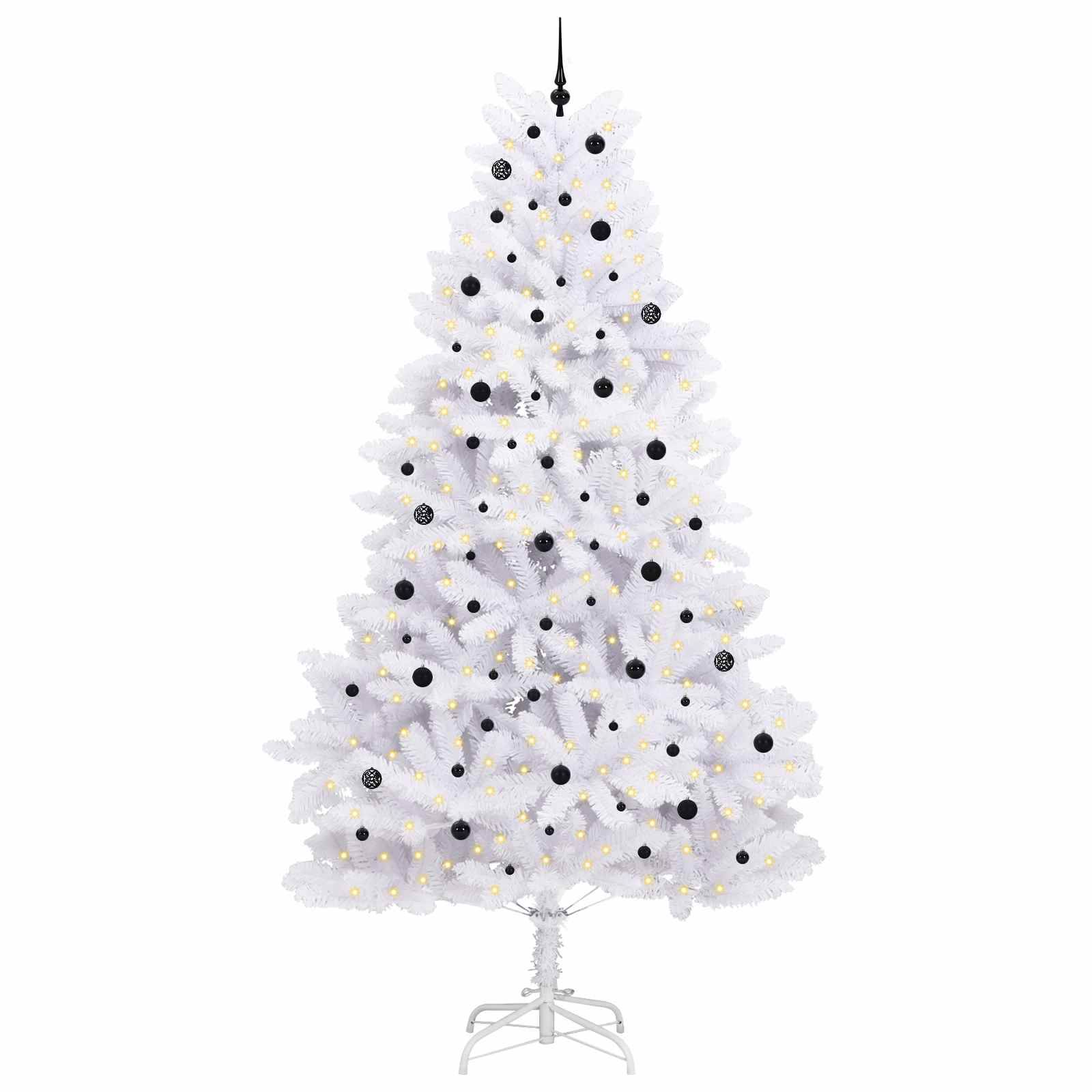 Sapin de Noël | Arbre de Noël Artificiel à Branches Articulées Blanc 300 cm Maison Chic - Image 3