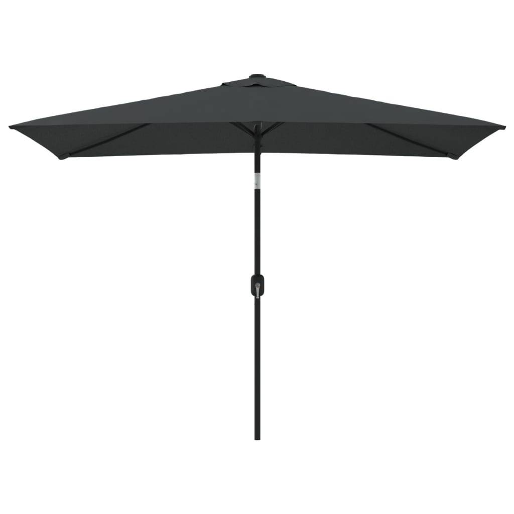 Parasol avec mât en métal 300 x 200 cm anthracite - Image 1