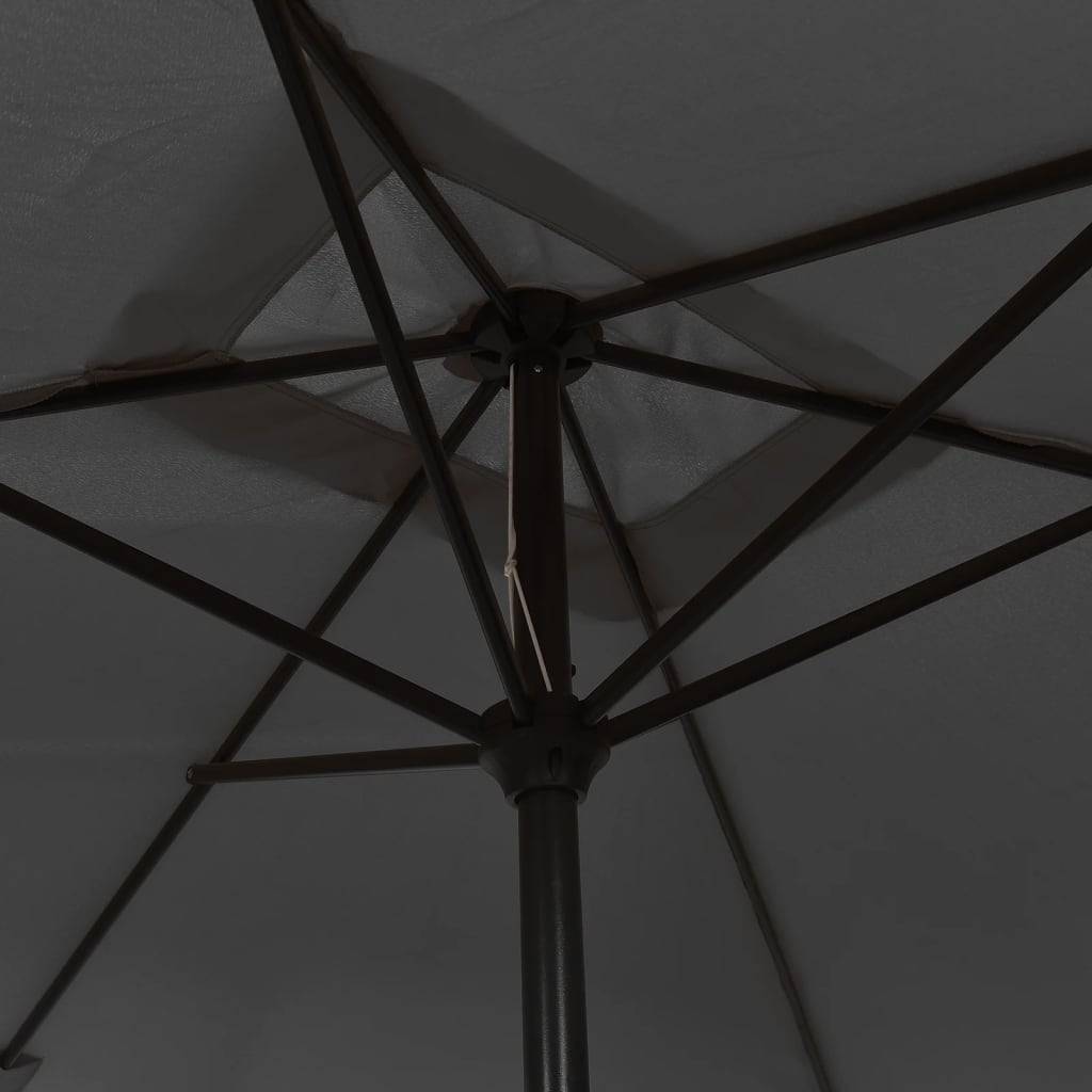 Parasol avec mât en métal 300 x 200 cm anthracite - Image 4