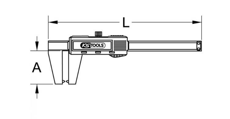 Calibre à coulisse en inox digital pour disques de frein KS TOOLS 0-60 mm - 300.0540 - Imagen 2