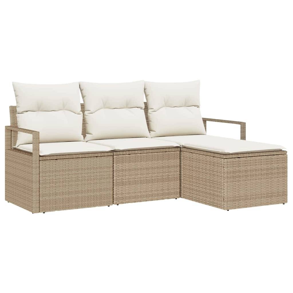 Vidaxl - Ensemble de Canapés 4 pcs-Salons de jardin Beige polyrotin - Image 2