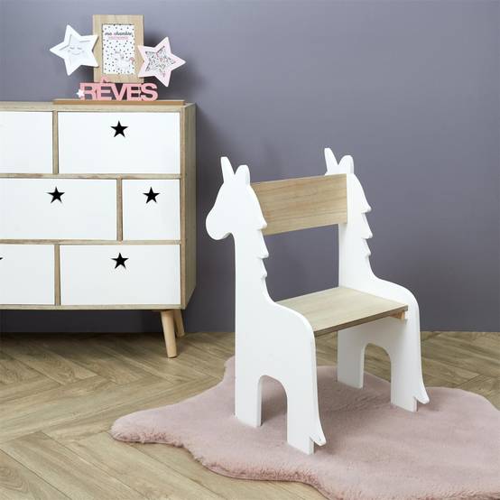 The Home Deco Kids - Chaise enfant en bois Animal Licorne - Image 6