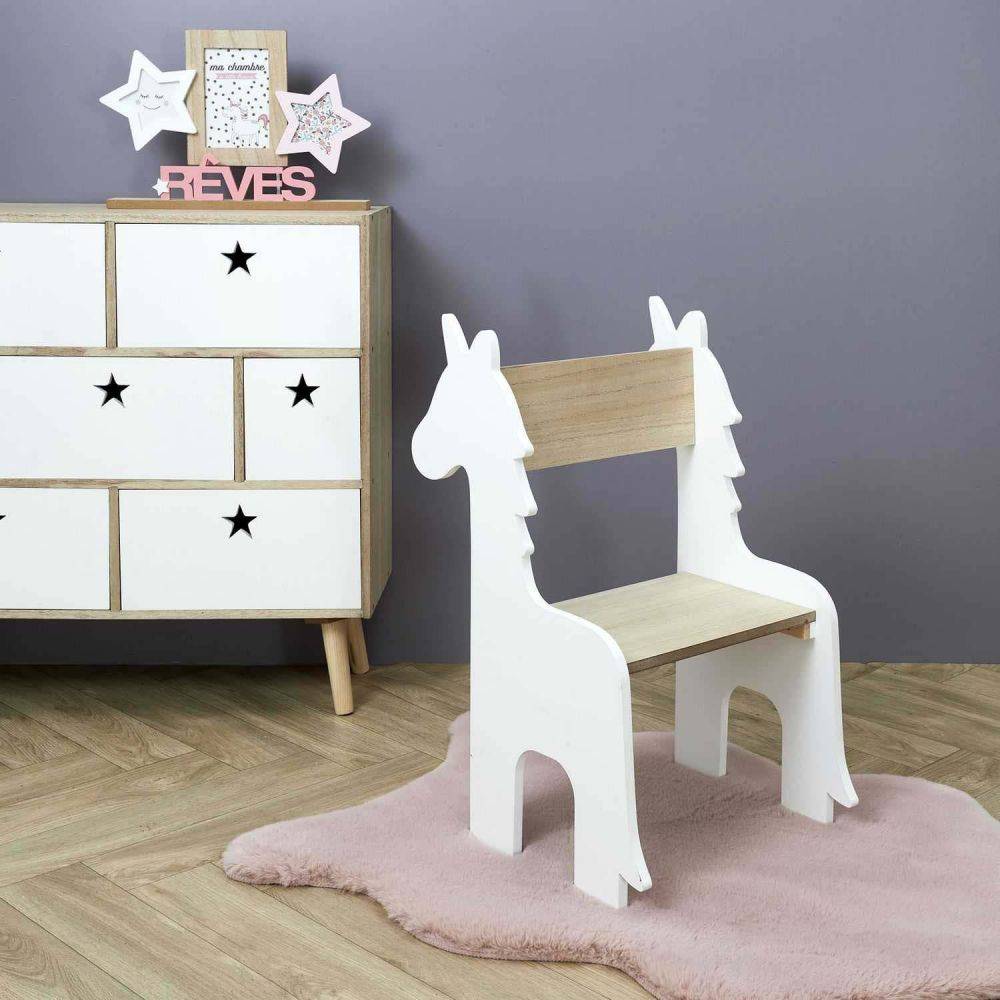 The Home Deco Kids - Chaise enfant en bois Animal Licorne - Image 2