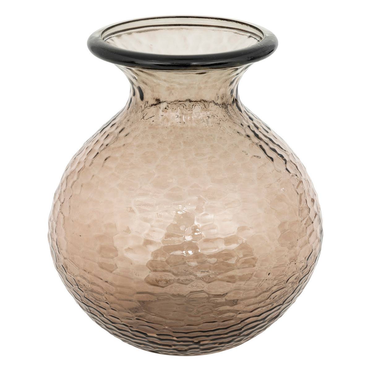 Atmosphera - Vase en verre martelé Marron H 33 cm - Imagen 1