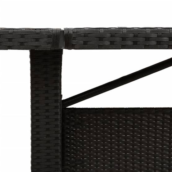 Table de Jardin XXL Noire 240 cm 10 à 12 Personnes en Résine Tressée et Plateau Verre – ComfortXL Outdoor Living - Image 8