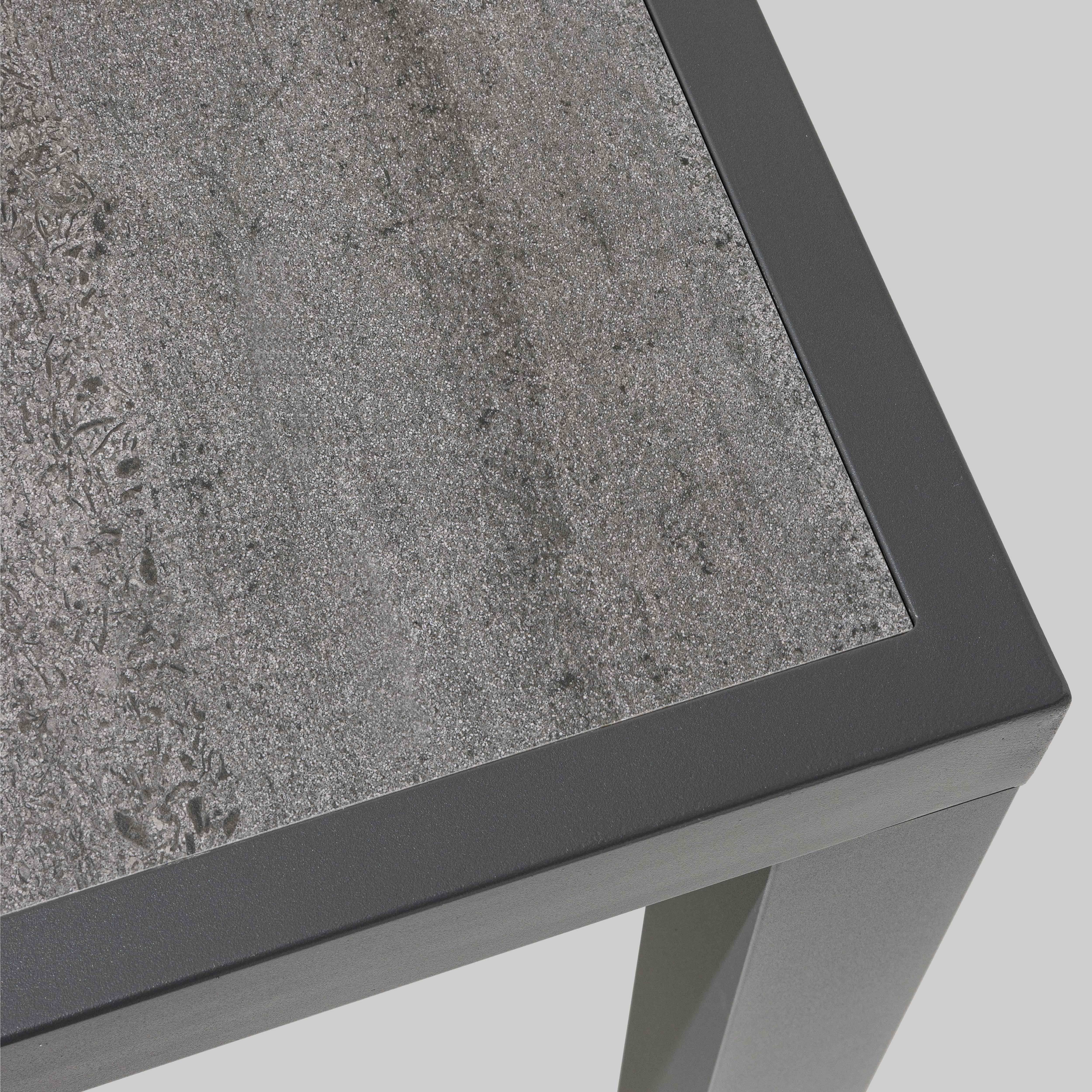 Oviala - Table de jardin en aluminium et céramique 10 places effet béton - Oviala - Imagen 6