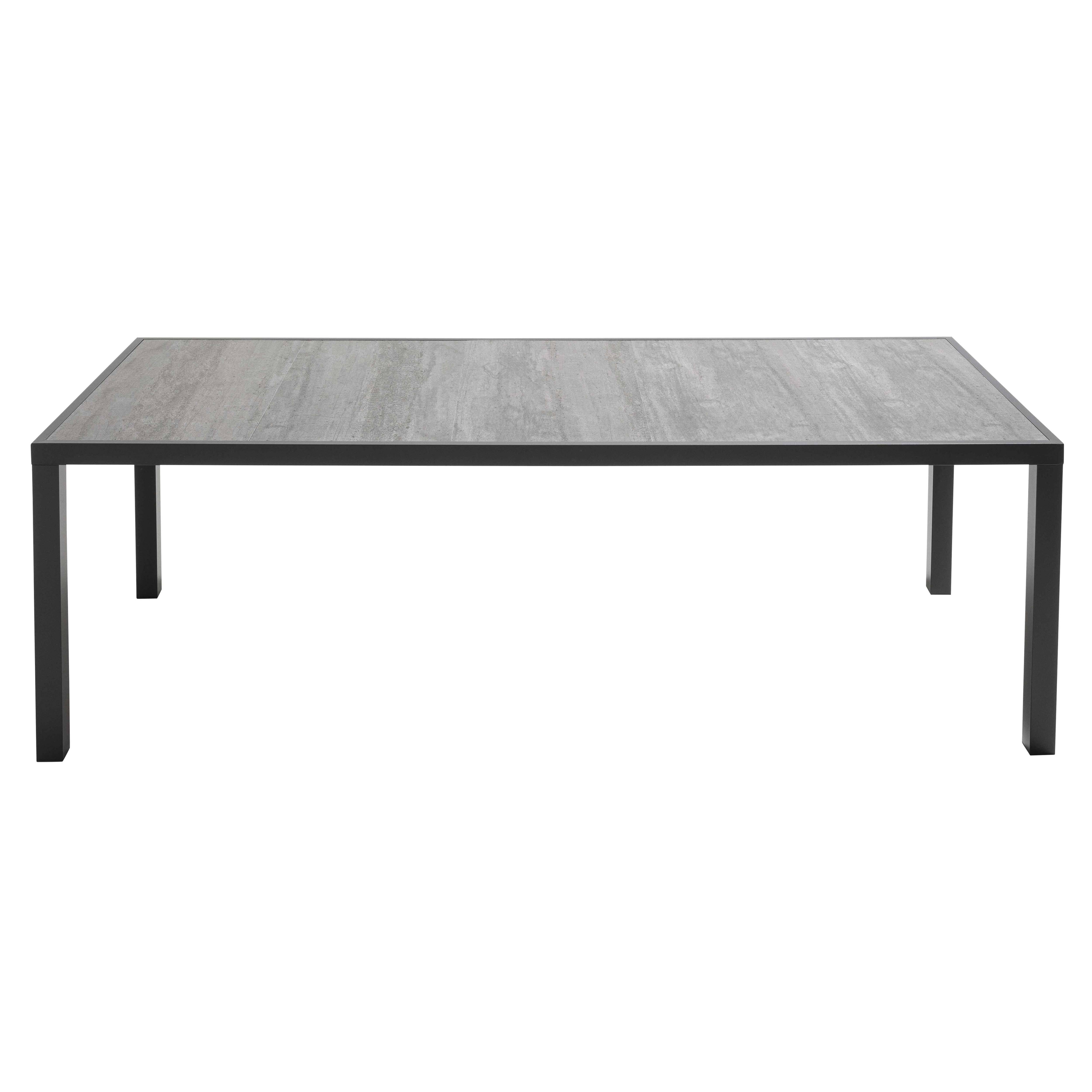Oviala - Table de jardin en aluminium et céramique 10 places effet béton - Oviala - Imagen 3