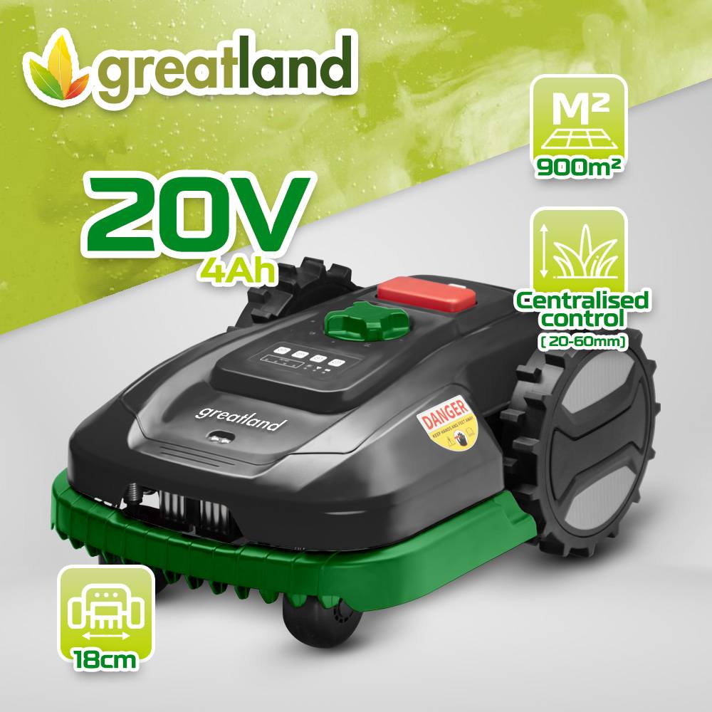 Greatland - Robot tondeuse 20V avec fil périmétrique - 900M² - Largeur de coupe 18cm - Image 2