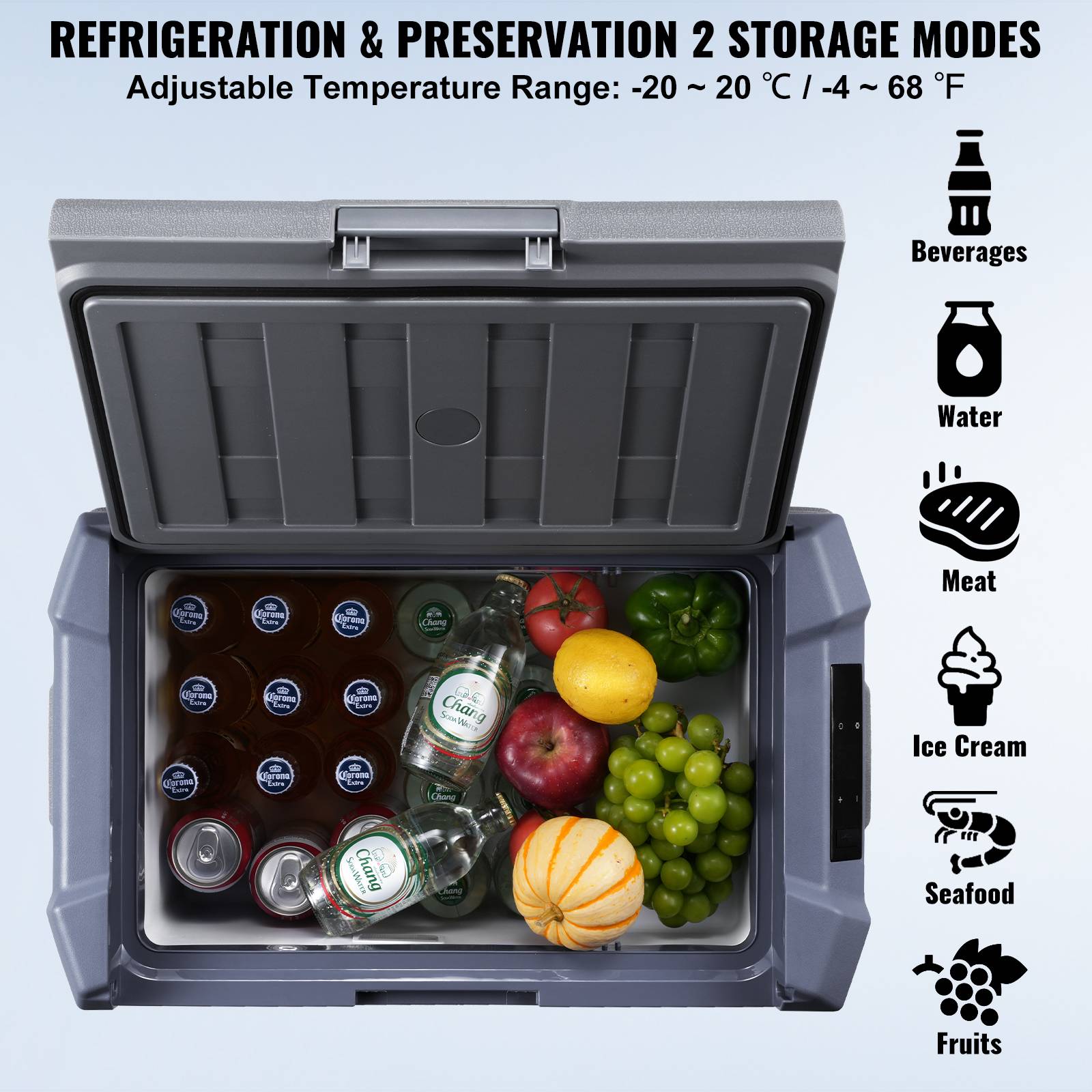 Vevor - VEVOR Refrigerateur portable 37L a compression zone unique -20C a 20C - Image 3