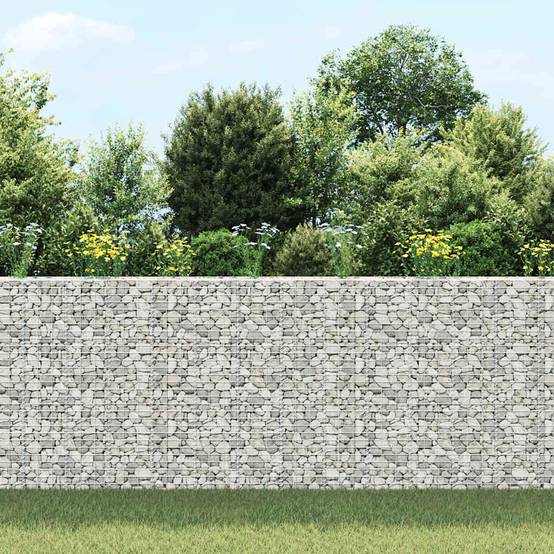 Lot de 3 Lits Surélevés Gabion en Fer Mur de Soutènement Décoratif 30x30x150 cm - ComfortXL Outdoor Living - Image 3