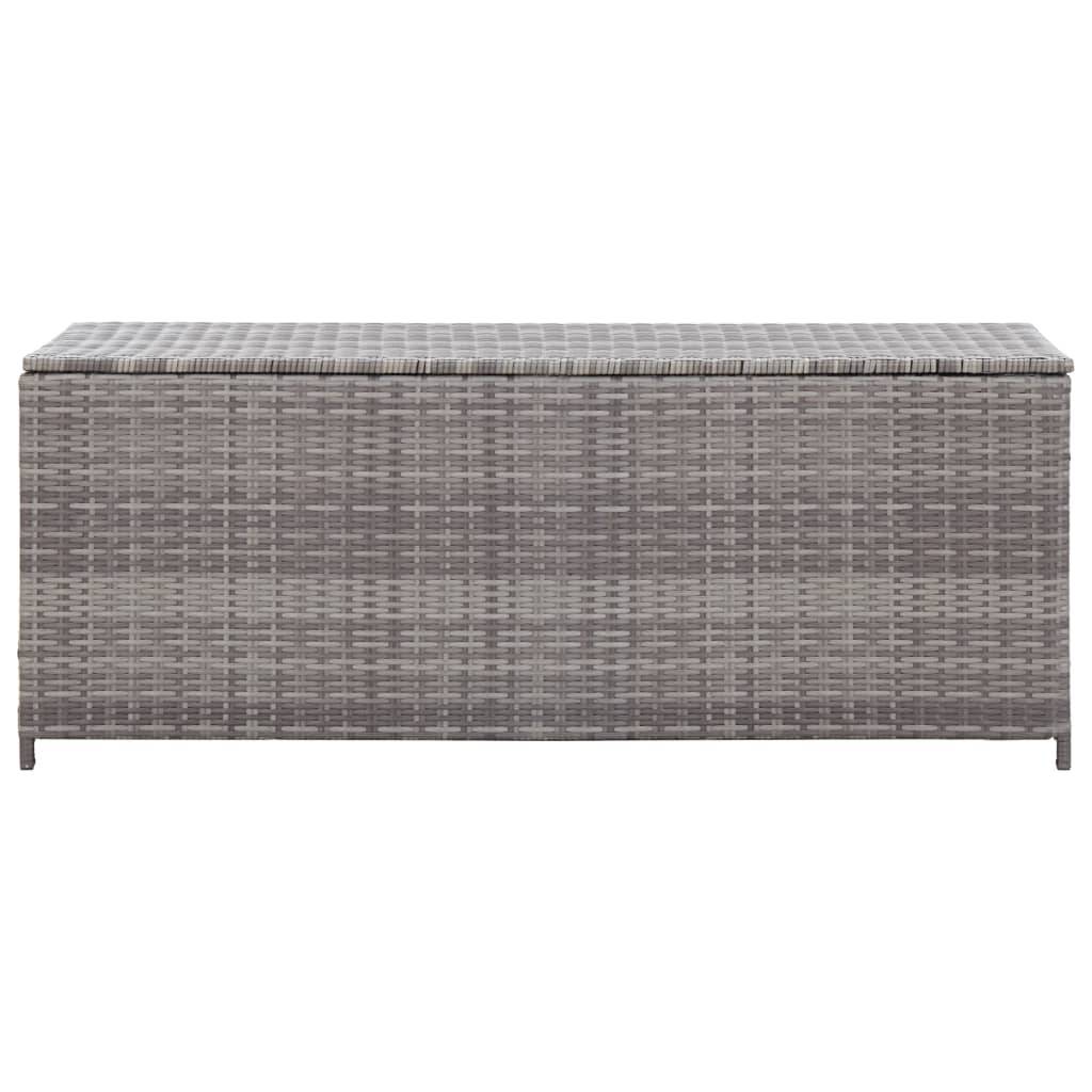 Helloshop26 - Coffre boîte meuble de jardin rangement 120 x 50 x 60 cm résine tressée gris - Imagen 3