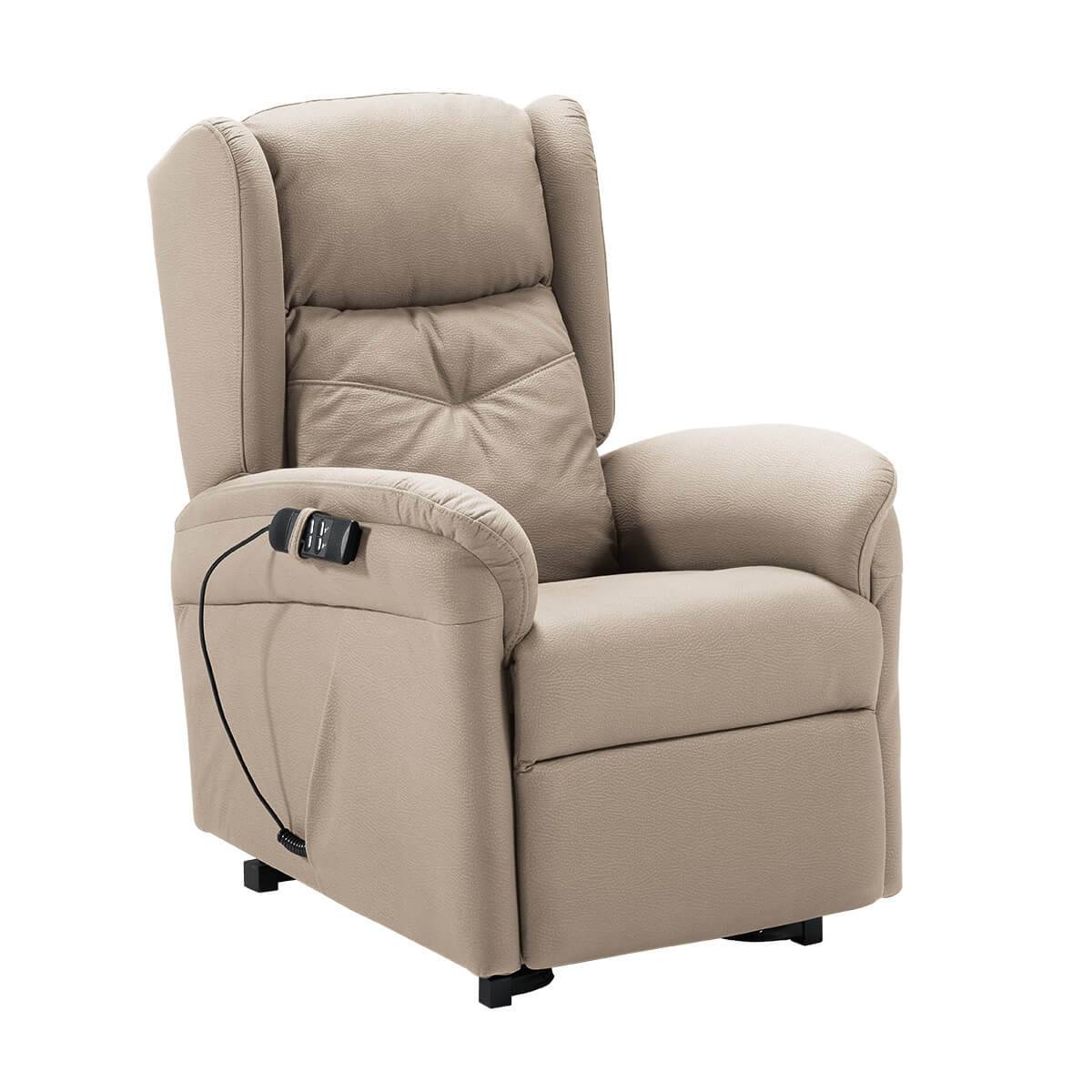 ALTOBUY - Fauteuil Relax Releveur Electrique Beige Tissu Waterproof - DONOSTIA - Image 2