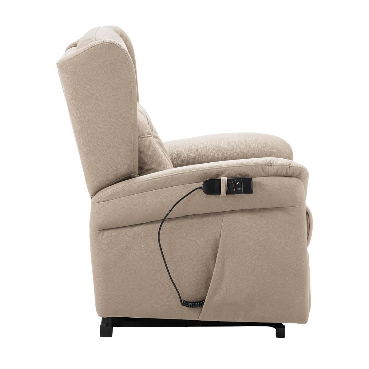 ALTOBUY - Fauteuil Relax Releveur Electrique Beige Tissu Waterproof - DONOSTIA - Image 5