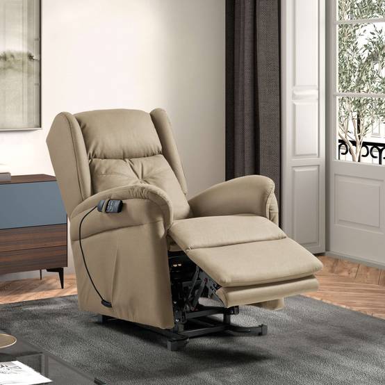 ALTOBUY - Fauteuil Relax Releveur Electrique Beige Tissu Waterproof - DONOSTIA - Image 3