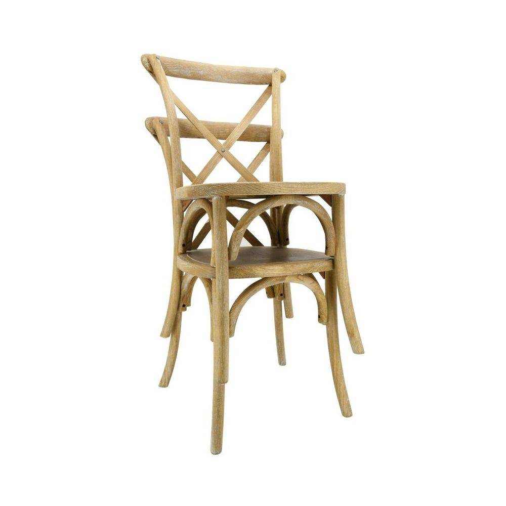 Aubry Gaspard - Chaise en orme empilable Bistro - Imagen 4
