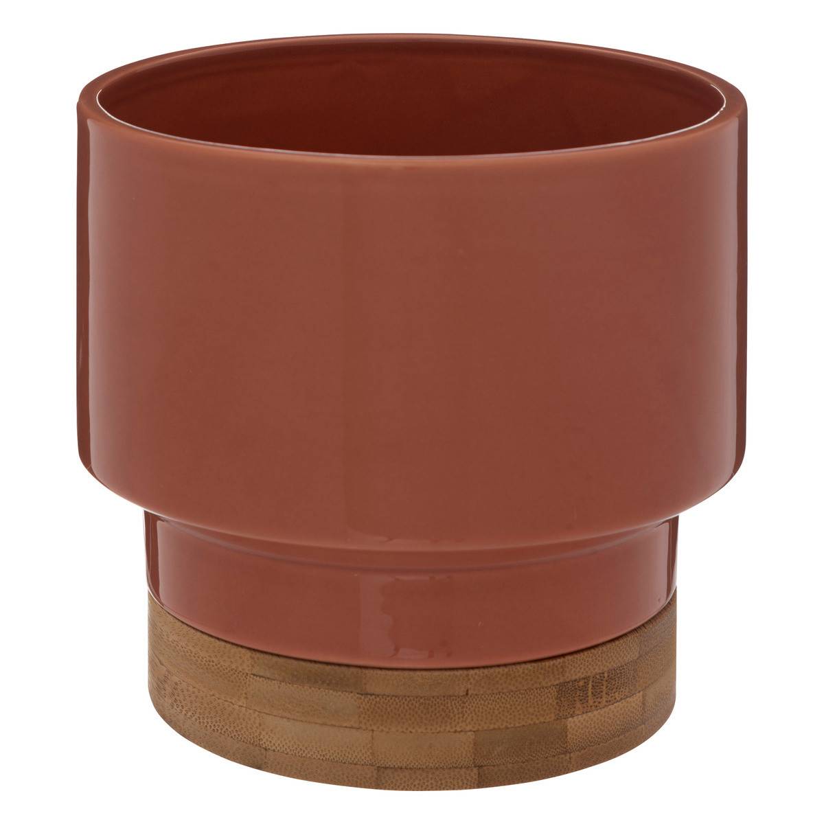 Pot en Céramique Pêche et Bambou D 16 x H 17 cm - Imagen 1
