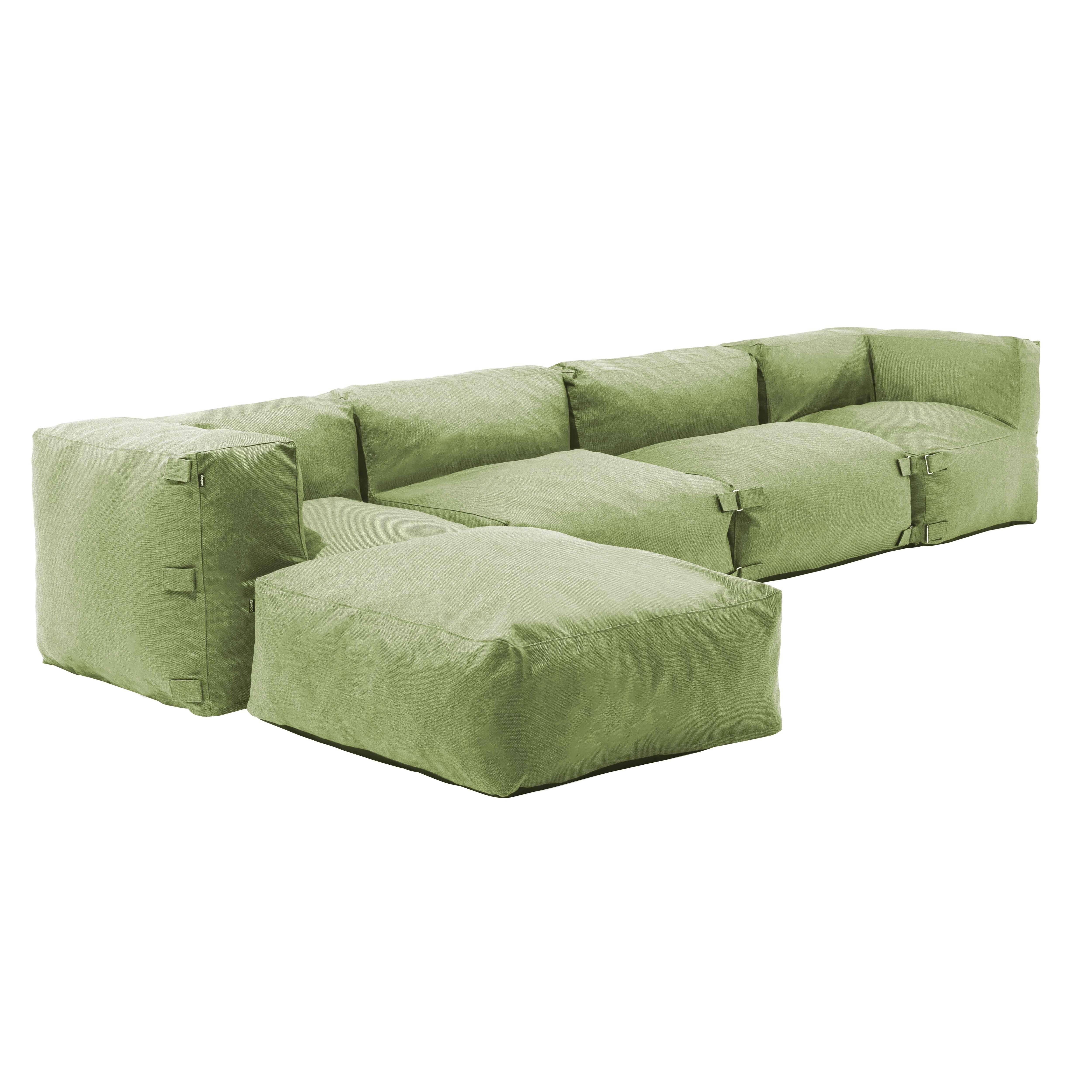 Oviala - Canapé d'angle de jardin modulable 5 places vert cactus Mixi - Oviala - Imagen 2
