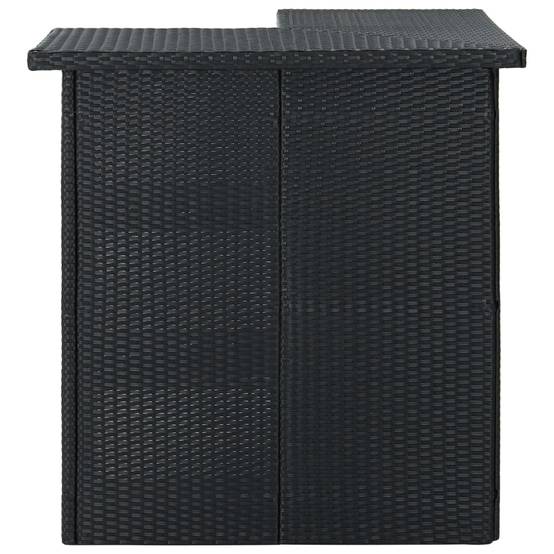 Helloshop26 - Meuble de bar de jardin 8 pièces avec coussins résine tressée noir - Image 5