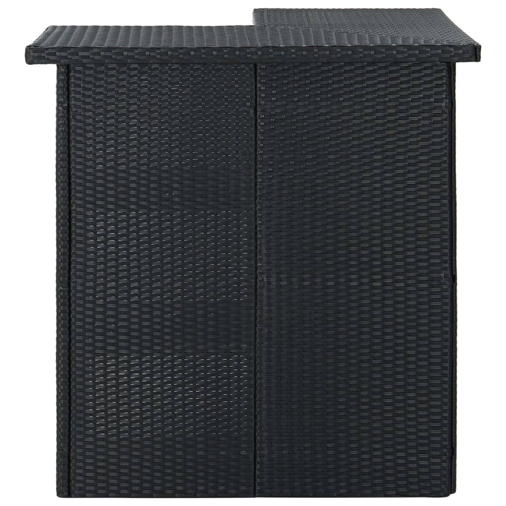 Helloshop26 - Meuble de bar de jardin 8 pièces avec coussins résine tressée noir - Image 5