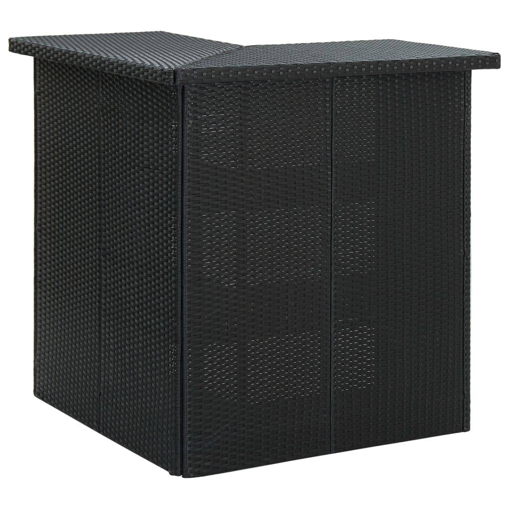 Helloshop26 - Meuble de bar de jardin 8 pièces avec coussins résine tressée noir - Image 2