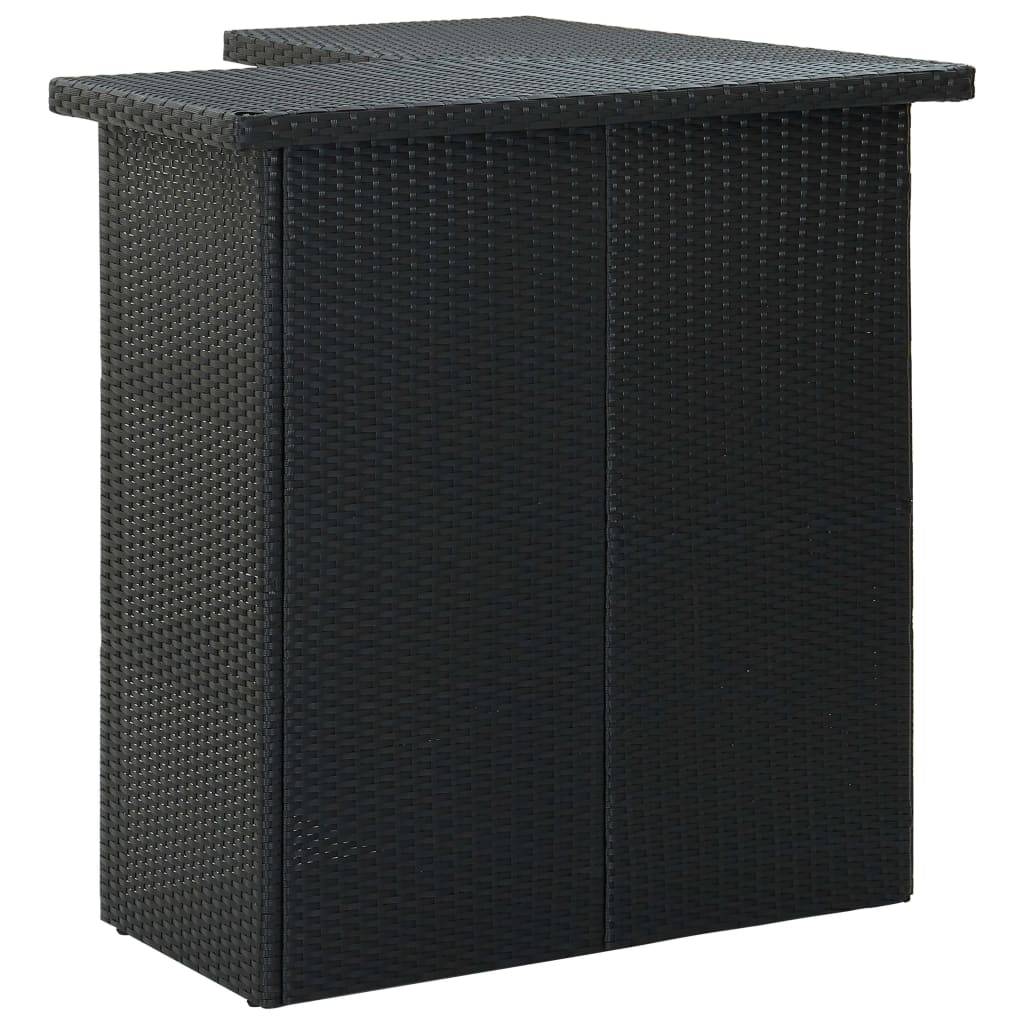 Helloshop26 - Meuble de bar de jardin 8 pièces avec coussins résine tressée noir - Image 4