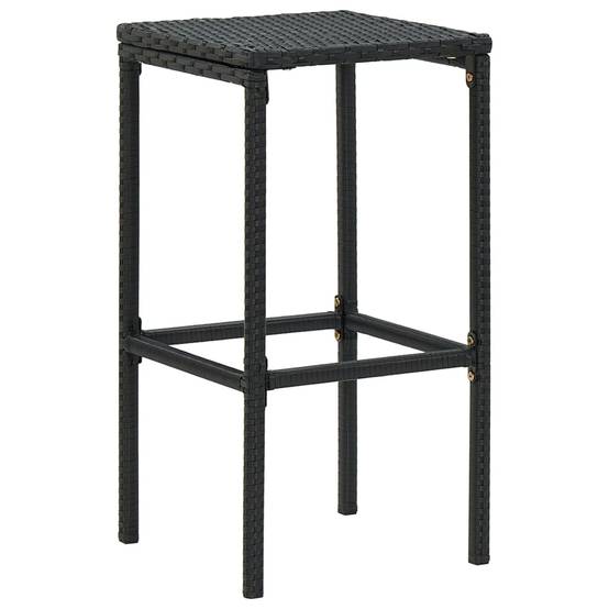 Helloshop26 - Meuble de bar de jardin 8 pièces avec coussins résine tressée noir - Image 9