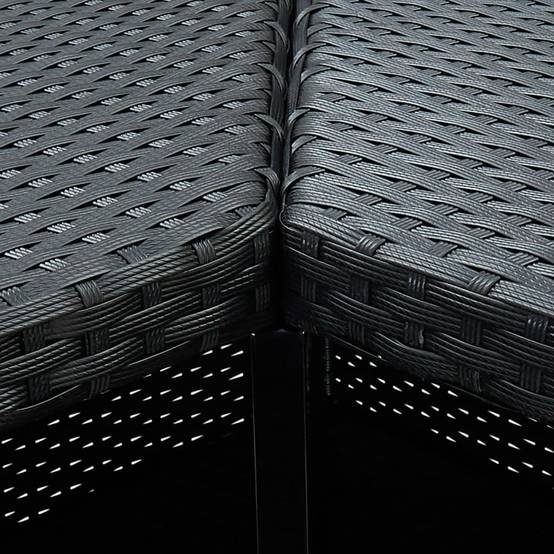 Helloshop26 - Meuble de bar de jardin 8 pièces avec coussins résine tressée noir - Image 6