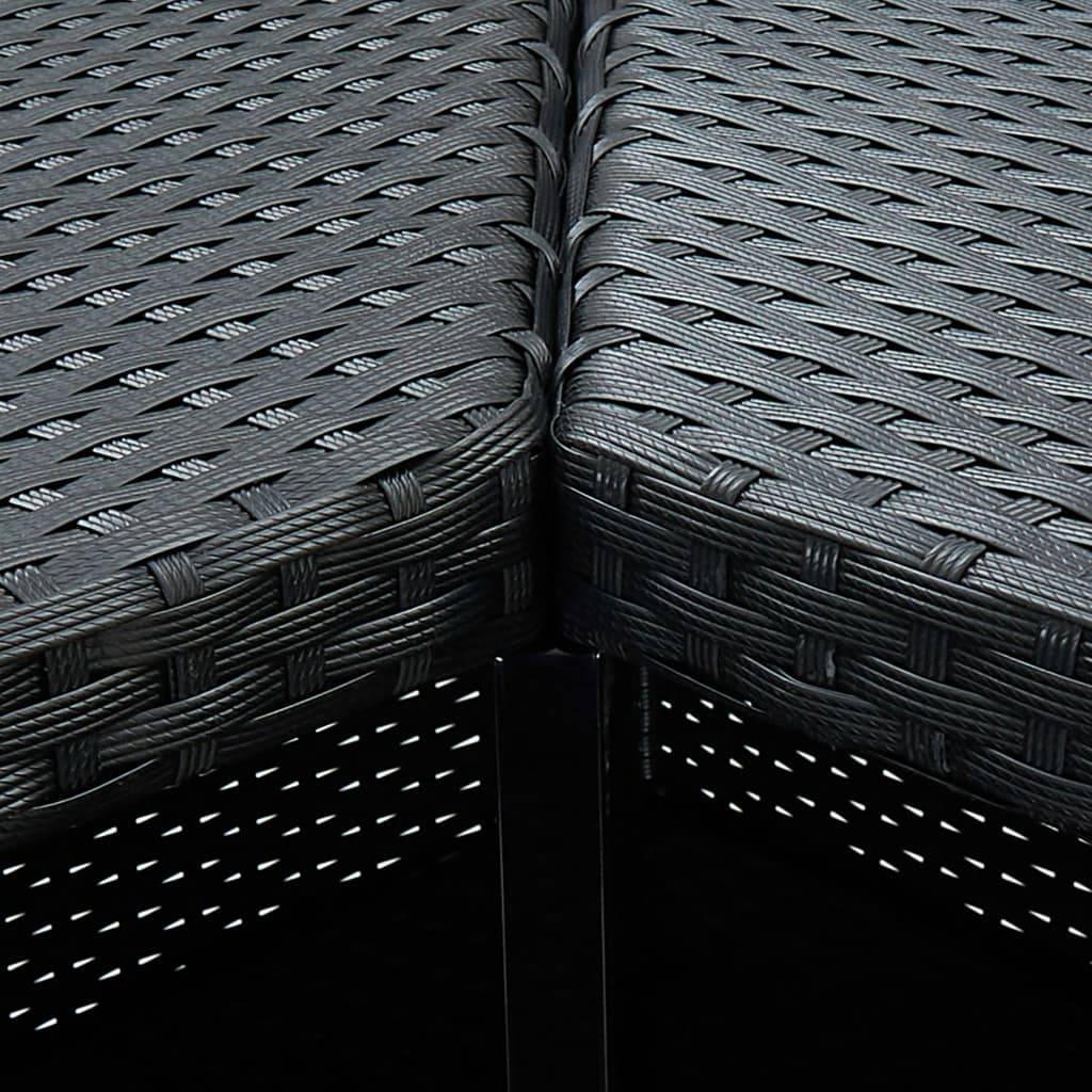 Helloshop26 - Meuble de bar de jardin 8 pièces avec coussins résine tressée noir - Image 6