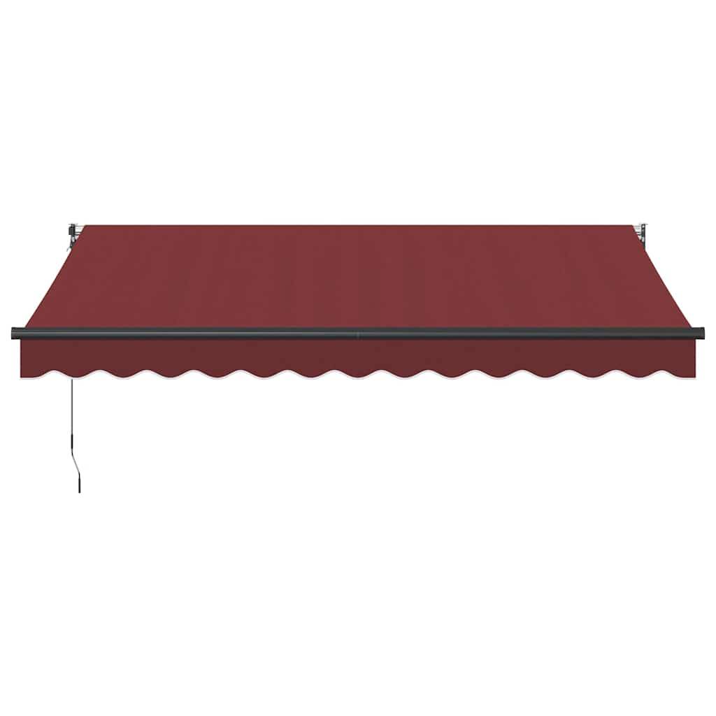 Auvent rétractable aluminium terrasse protection UV motorisé 350x250 cm bordeaux - ComfortXL Outdoor Living - Image 3