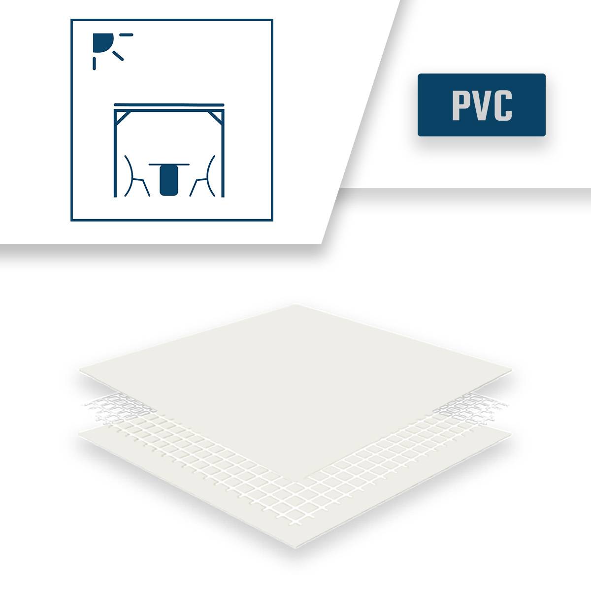 Tecplast - Toile Pergola Blanc Crème 2,5x3 m LP506PR - Garantie 5 ans - Bâche Pergola ou Tonnelle étanche en PVC pour terrasse TECPLAST - Imagen 9