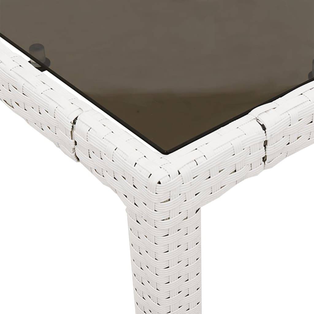 Table de jardin résine tressée verre blanc 150 x 90 x 75 cm - PANGIVO - Image 9