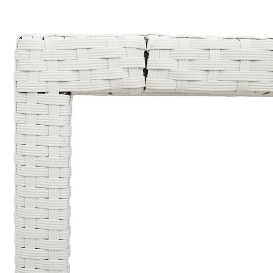 Table de jardin résine tressée verre blanc 150 x 90 x 75 cm - PANGIVO - Image 10