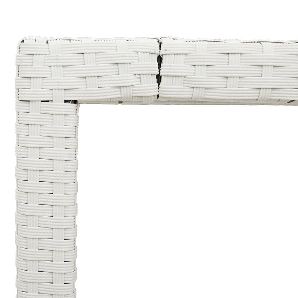 Table de jardin résine tressée verre blanc 150 x 90 x 75 cm - PANGIVO - Image 10