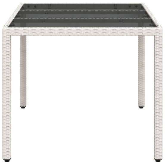 Table de jardin résine tressée verre blanc 150 x 90 x 75 cm - PANGIVO - Image 6