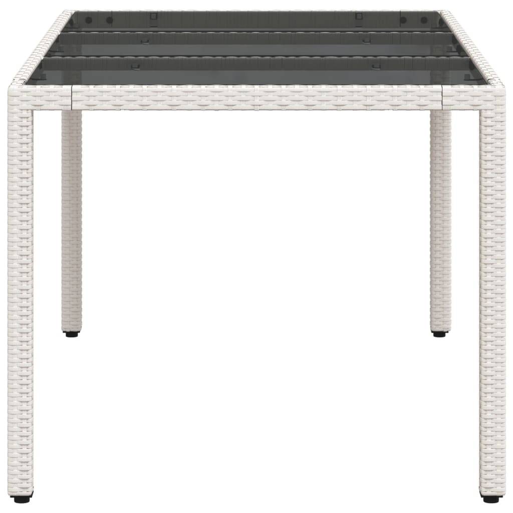 Table de jardin résine tressée verre blanc 150 x 90 x 75 cm - PANGIVO - Image 6