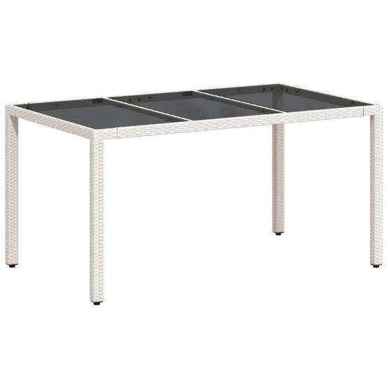 Table de jardin résine tressée verre blanc 150 x 90 x 75 cm - PANGIVO - Image 7