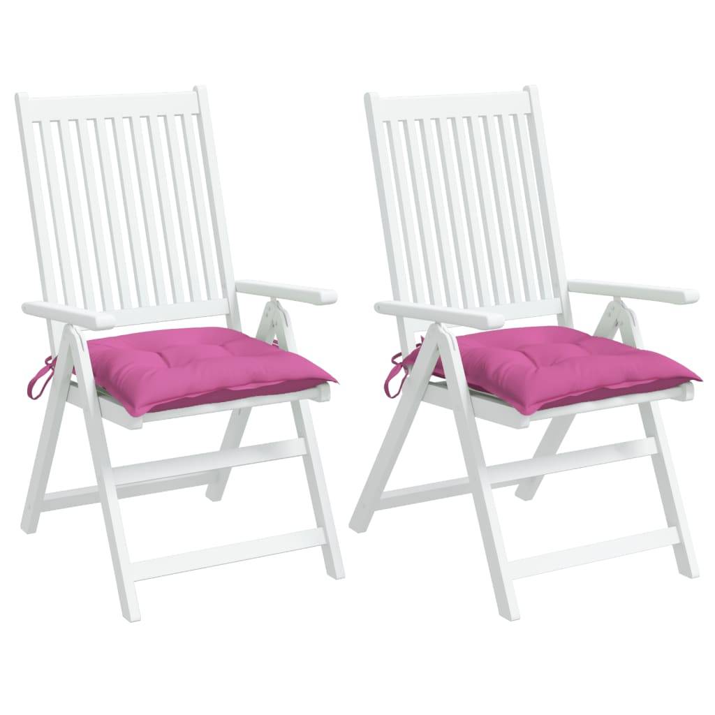 PANGIVO - Lot de 2 coussins de chaise polyester rose 40 x 40 x 7 cm - PANGIVO - Image 4