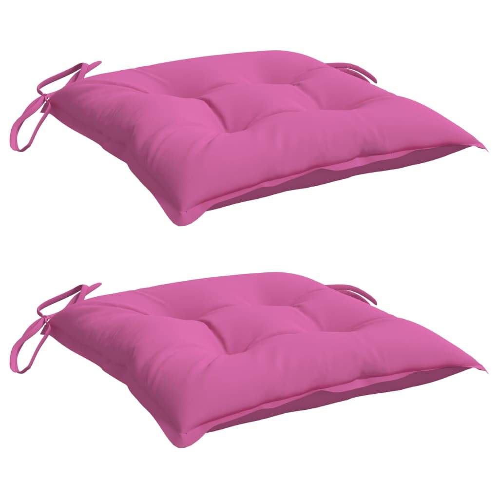 PANGIVO - Lot de 2 coussins de chaise polyester rose 40 x 40 x 7 cm - PANGIVO - Image 3