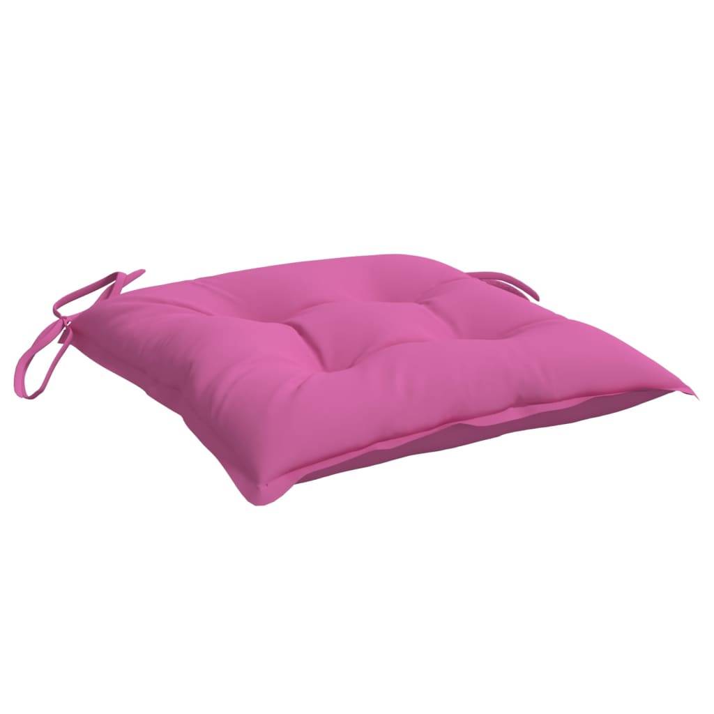 PANGIVO - Lot de 2 coussins de chaise polyester rose 40 x 40 x 7 cm - PANGIVO - Image 5
