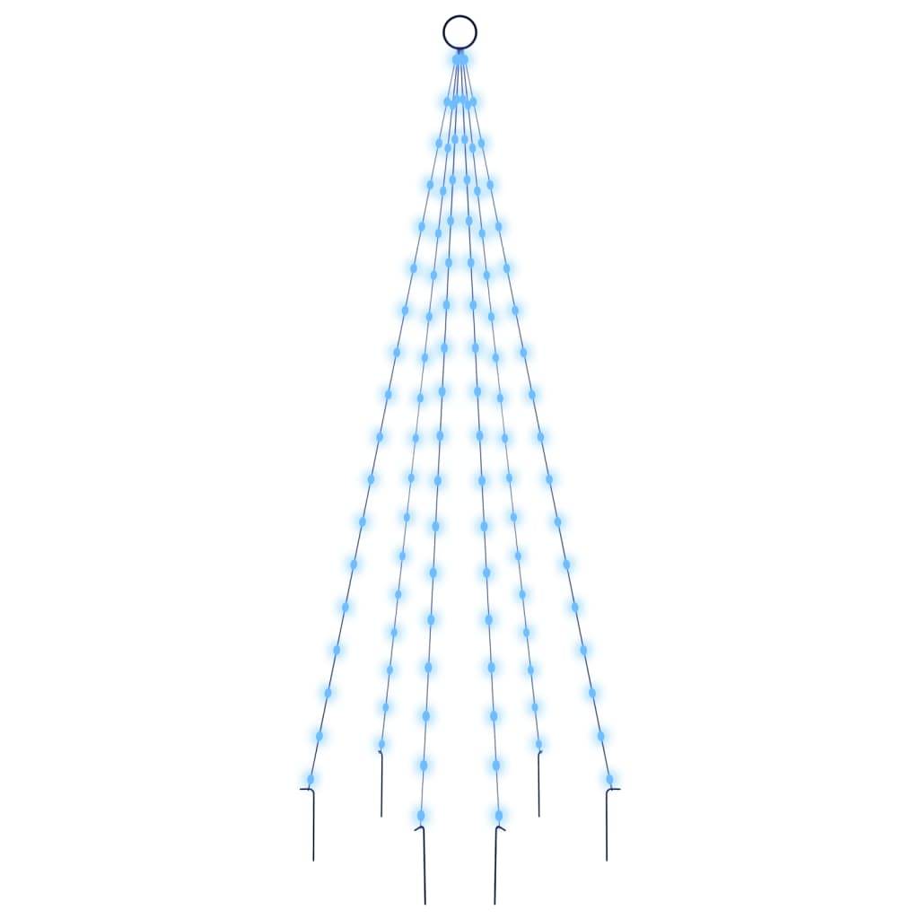 Vidaxl - Sapin de Noël sur mât de drapeau 108 LED Bleues 180 cm vidaXL 343520 - Image 2